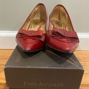 Red Patent Kitten Heels